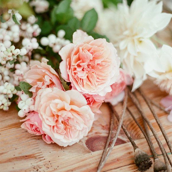 Bouquet de roses pour un mariage