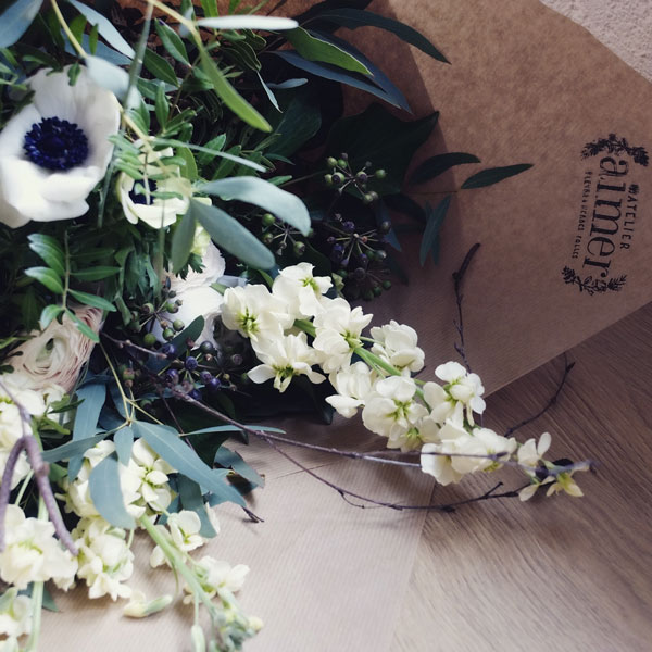 Bouquet de fleurs de saison issu d'un abonnement