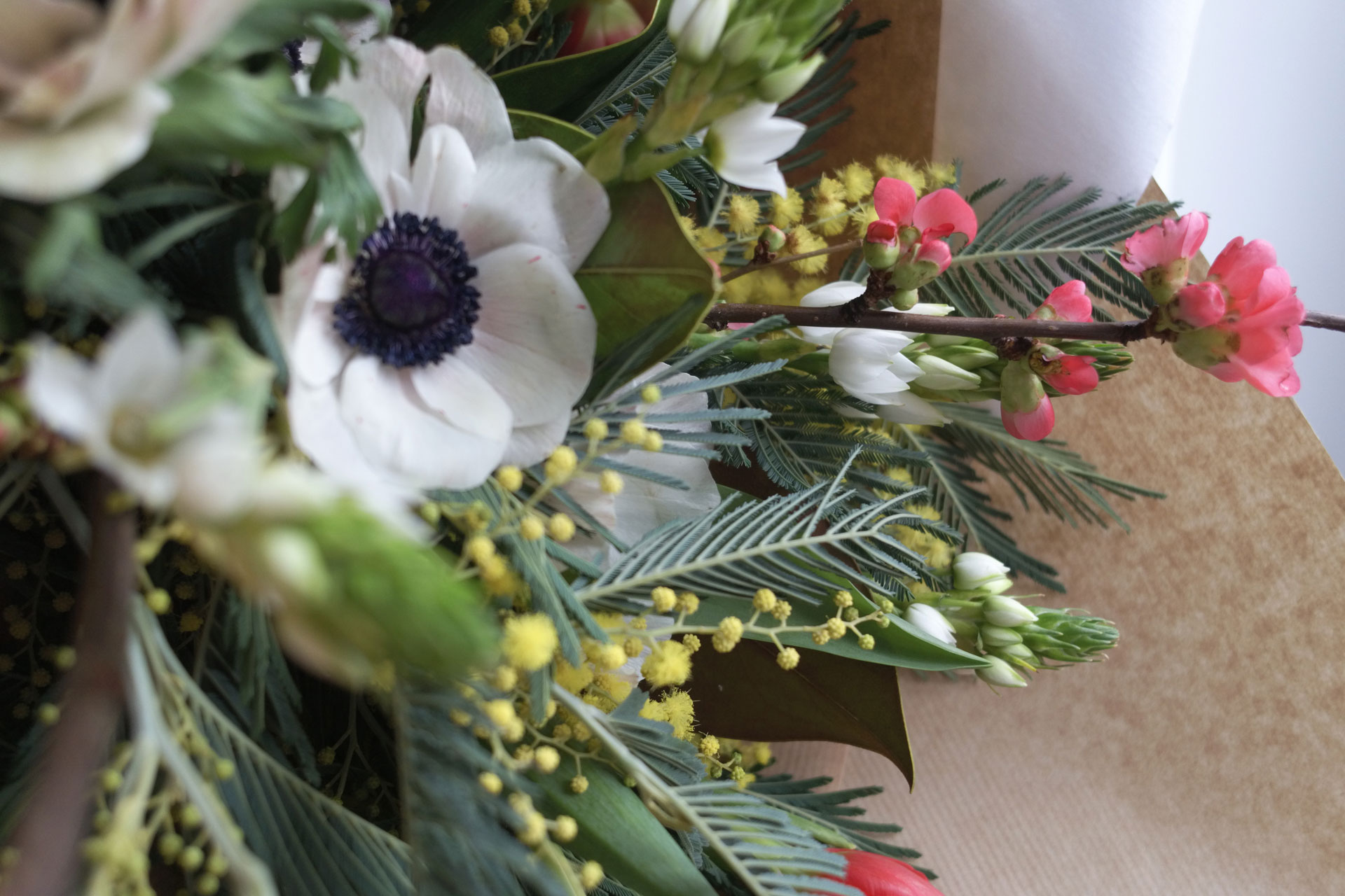 Bouquet de fleurs de saison issu d'un abonnement