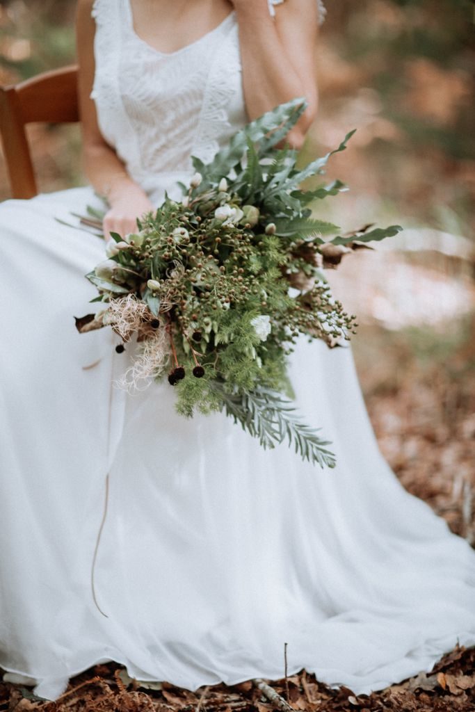 bouquet mariee naturel sauvage organique vegetal feuillage