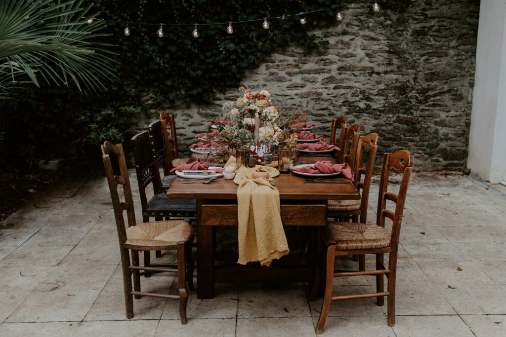 centre table mariage fleur automnal sauvage