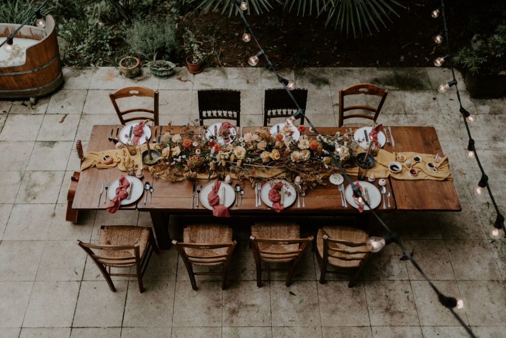 centre table mariage fleur automnal sauvage