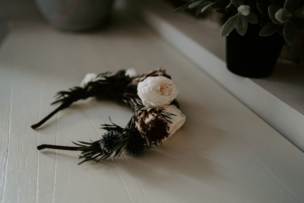 atelier aimer couronne de fleurs sechees stabilisees