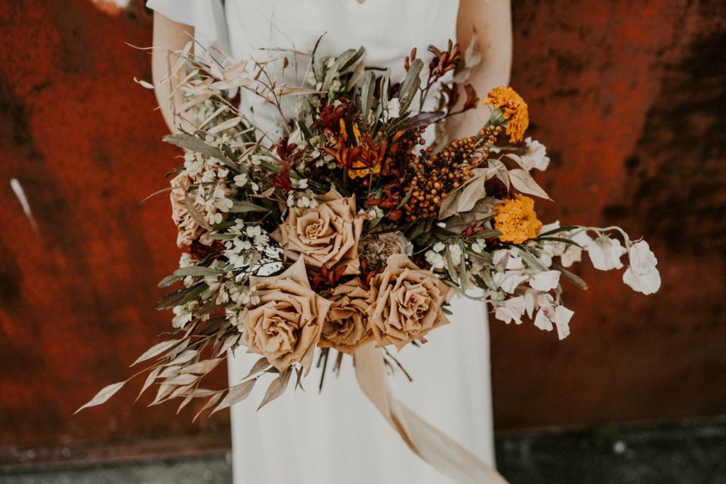 inspiration mariage terracotta flamenco fleurs séchées palmier