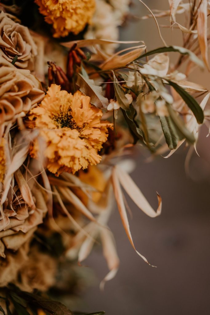 inspiration mariage terracotta flamenco fleurs séchées palmier