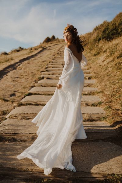 elopement mariage fleurs sechees etretat Gabriel conover