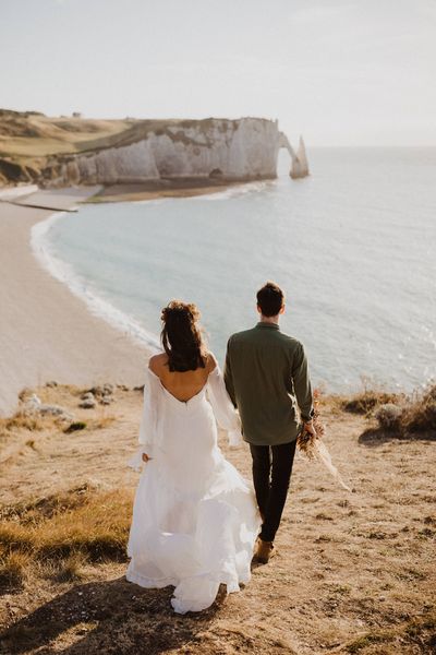 elopement mariage fleurs sechees etretat Gabriel conover