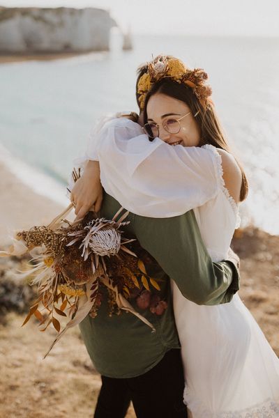 elopement mariage fleurs sechees etretat Gabriel conover