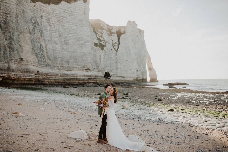 elopement mariage fleurs sechees etretat Gabriel conover