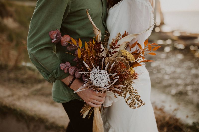 elopement mariage fleurs sechees etretat Gabriel conover