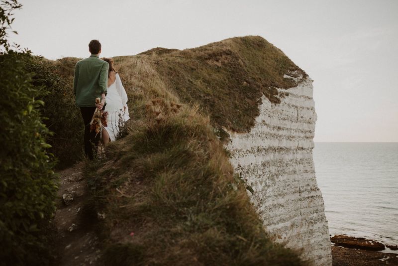 elopement mariage fleurs sechees etretat Gabriel conover