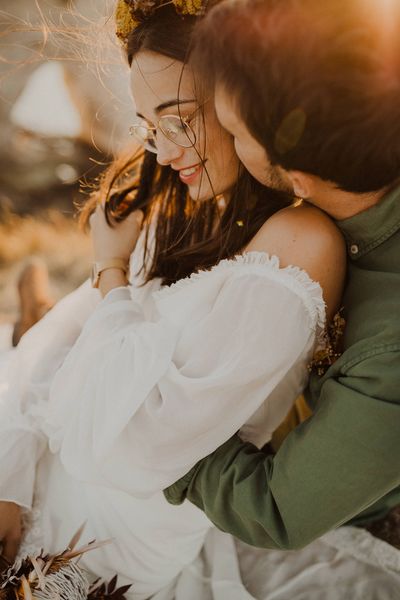 elopement mariage fleurs sechees etretat Gabriel conover