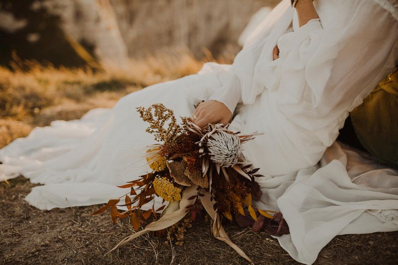 elopement mariage fleurs sechees etretat Gabriel conover