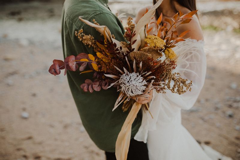 elopement mariage fleurs sechees etretat Gabriel conover