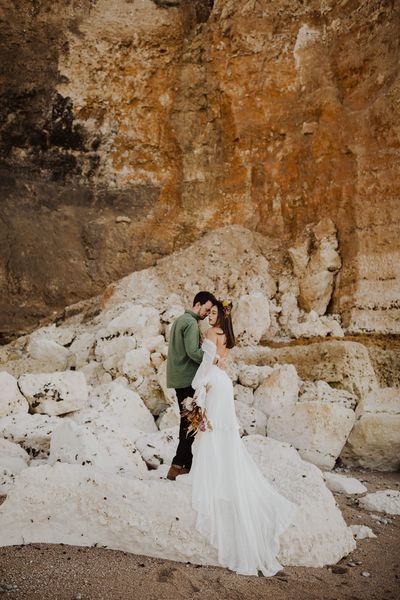 elopement mariage fleurs sechees etretat Gabriel conover