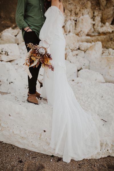 elopement mariage fleurs sechees etretat Gabriel conover