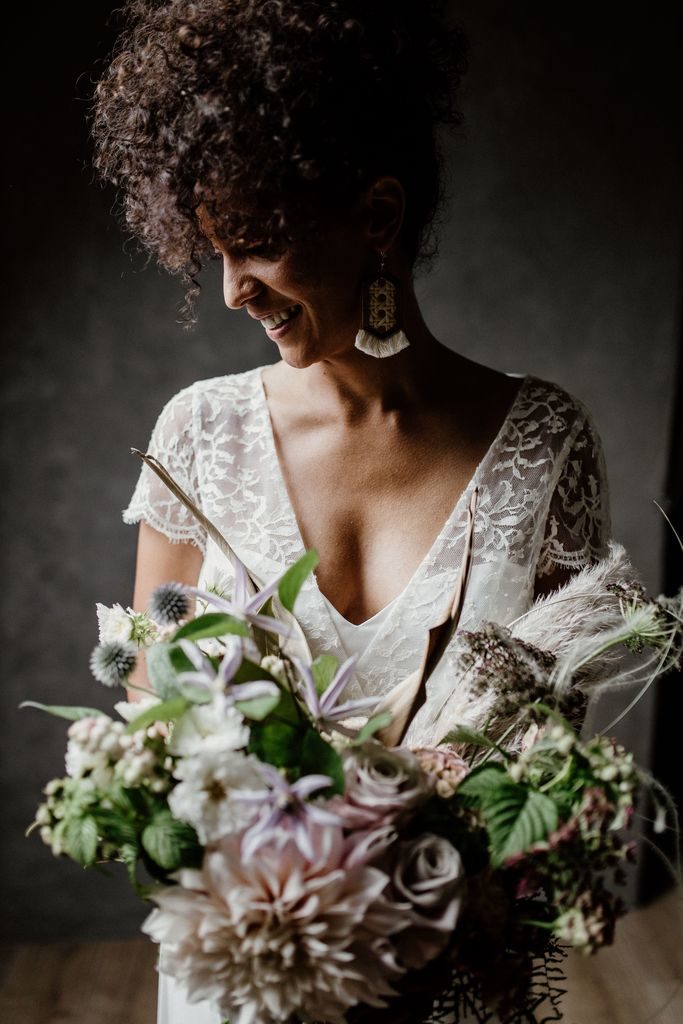 bouquet mariée mariage romantique bohème giverny