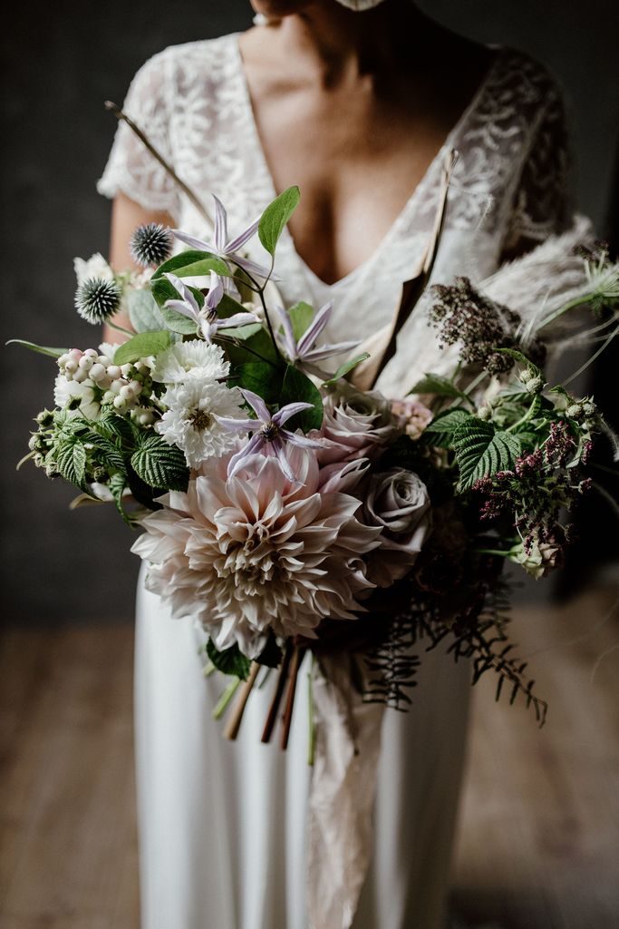 bouquet mariée mariage romantique bohème giverny