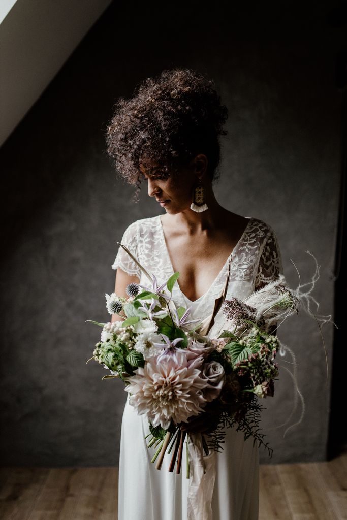 bouquet mariée mariage romantique bohème giverny