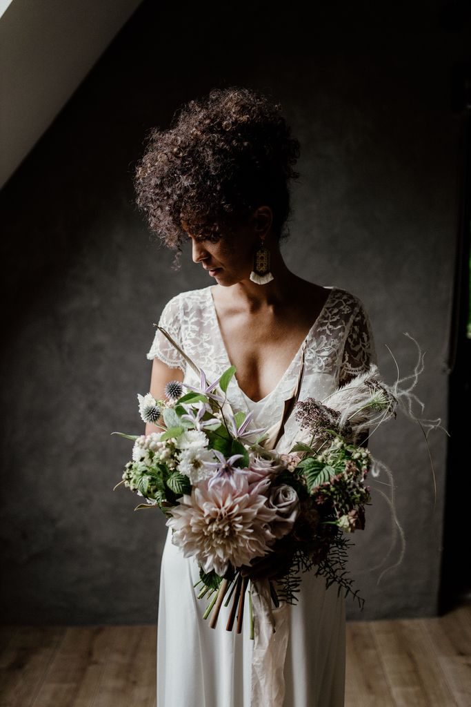 bouquet mariée mariage romantique bohème giverny