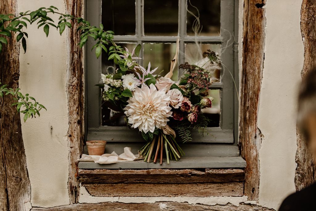 bouquet mariée mariage romantique bohème giverny