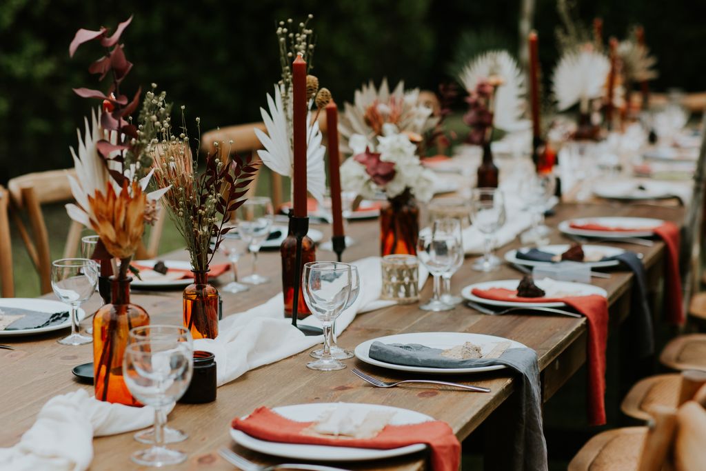 mariage plage fleurs sechees