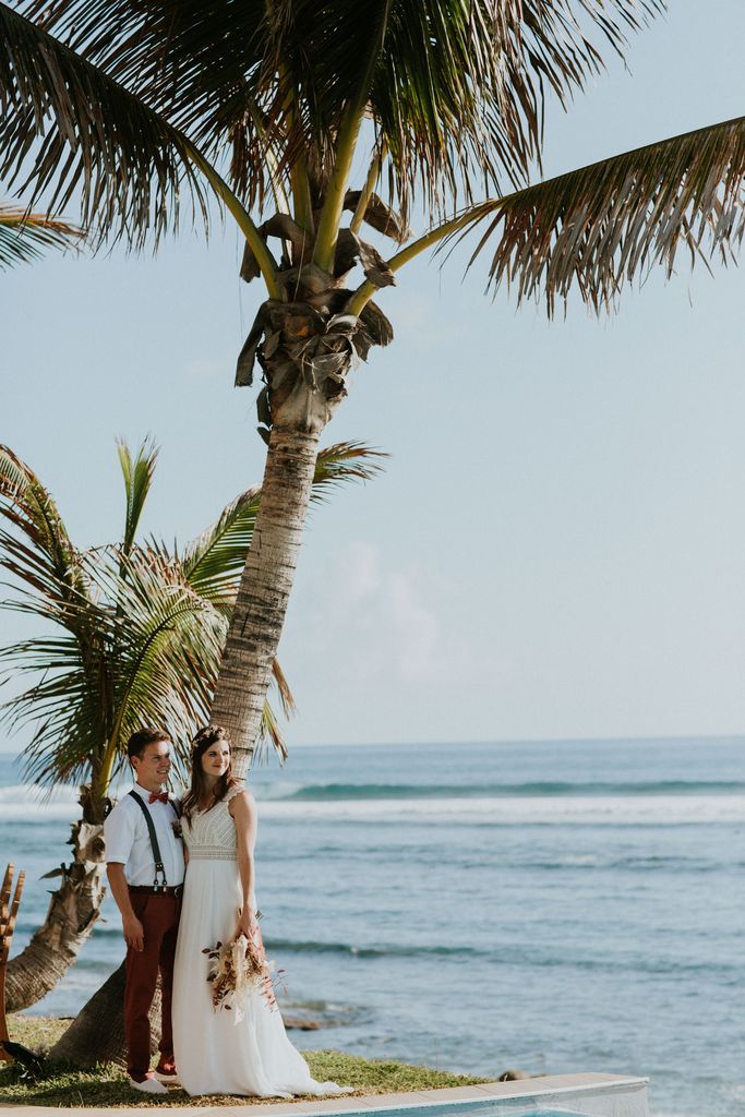 mariage plage fleurs sechees