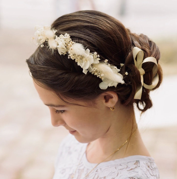 bapteme baptism crown couronne fleurs flower