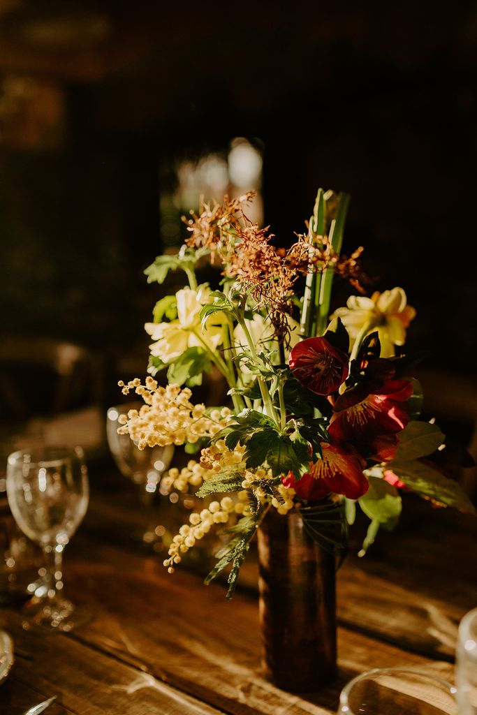 mariage hiver mimosa anemone fleur