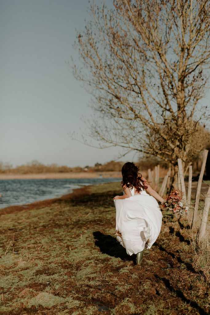 shooting collection robe mariee bouquet