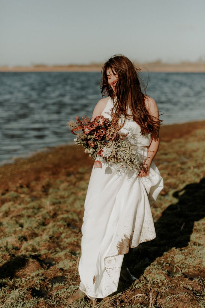 shooting collection robe mariee bouquet