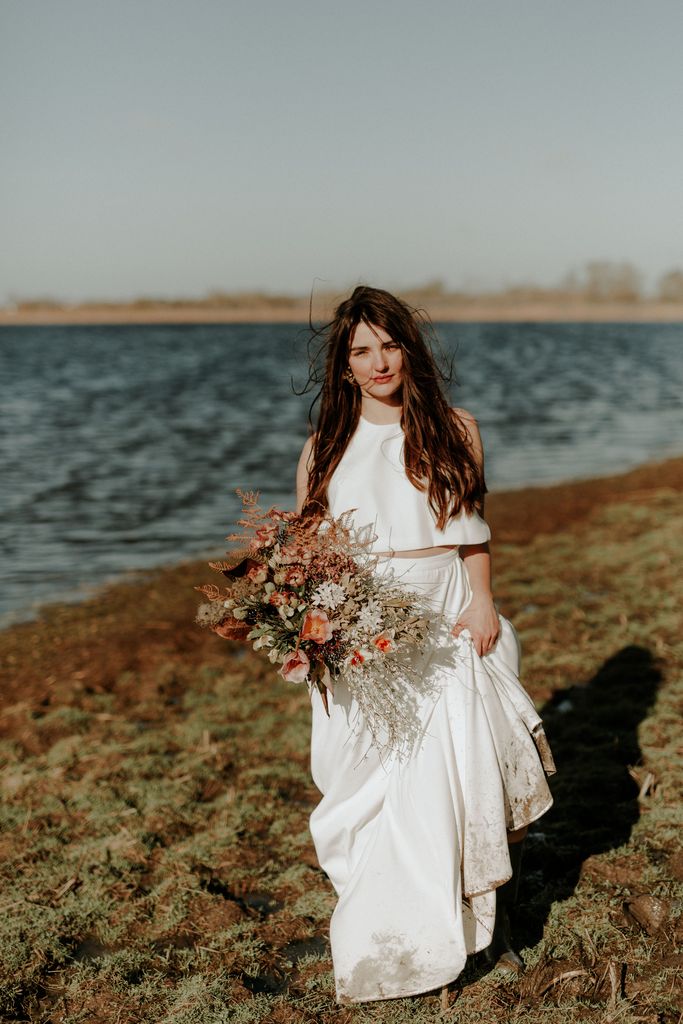 shooting collection robe mariee bouquet