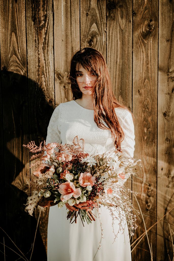 shooting collection robe mariee bouquet