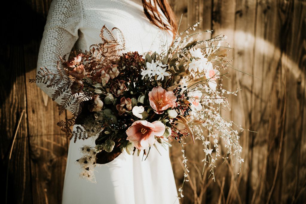 shooting collection robe mariee bouquet