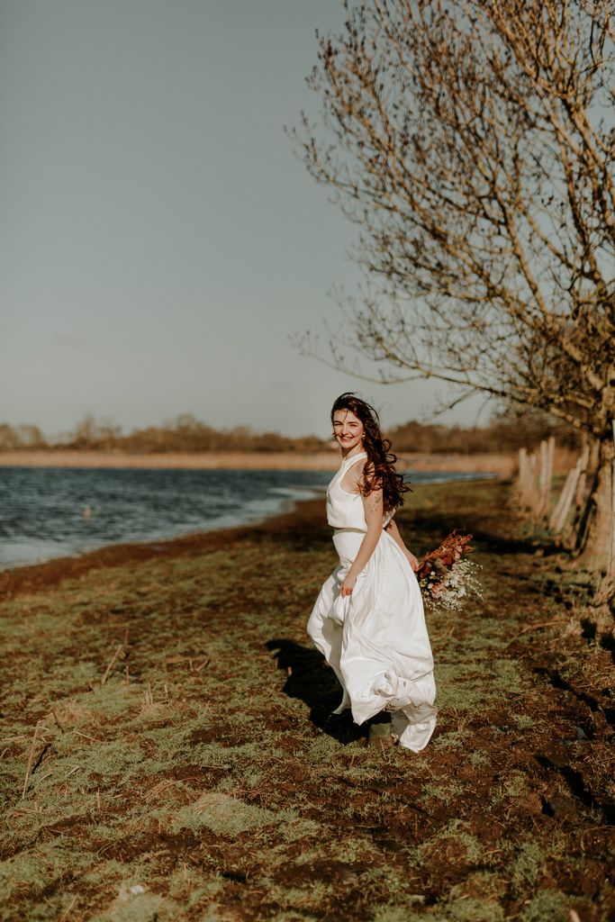 shooting collection robe mariee bouquet