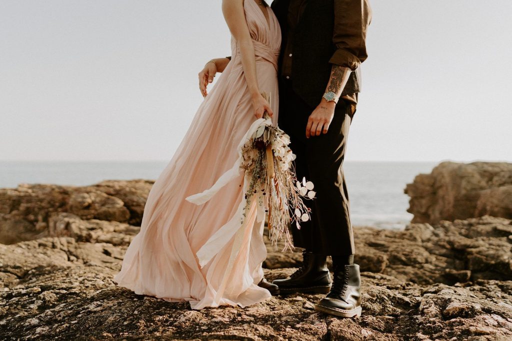 elopement mariage fleurs sechees