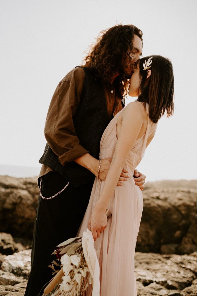 elopement mariage fleurs sechees