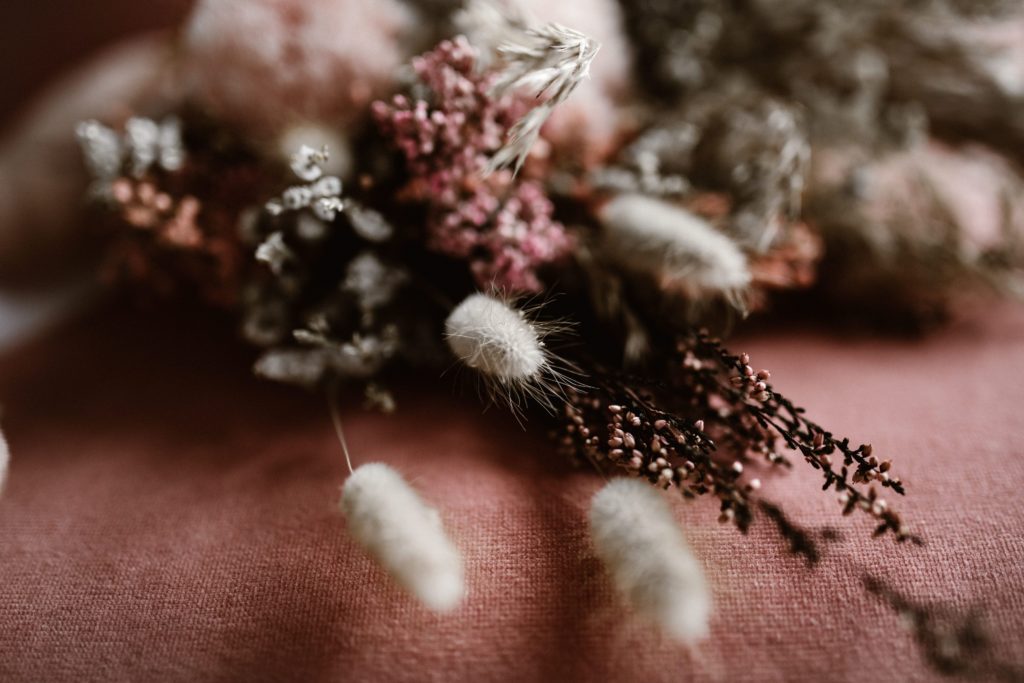 mariage fleurs sechees