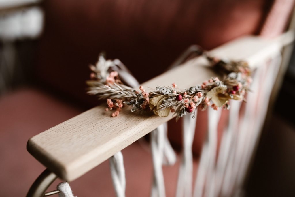 mariage fleurs sechees