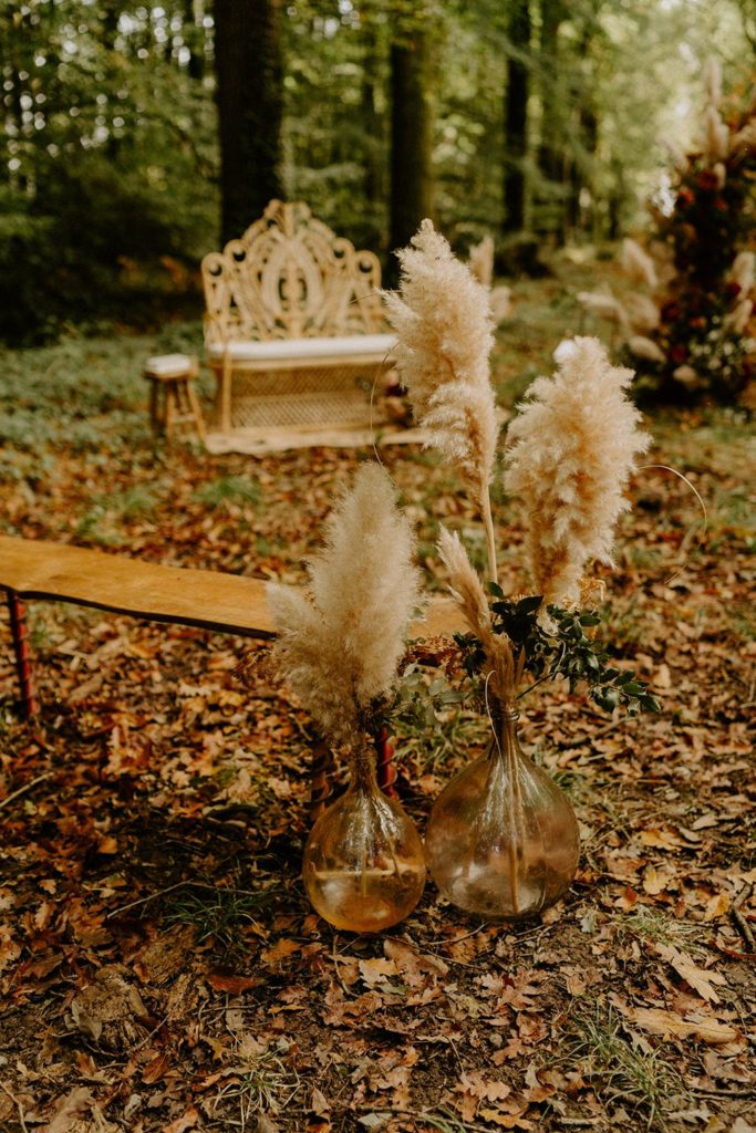 mariage elopement foret automne