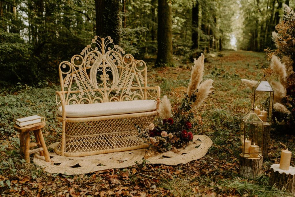 mariage elopement foret automne