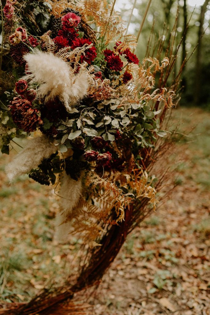 mariage elopement foret automne