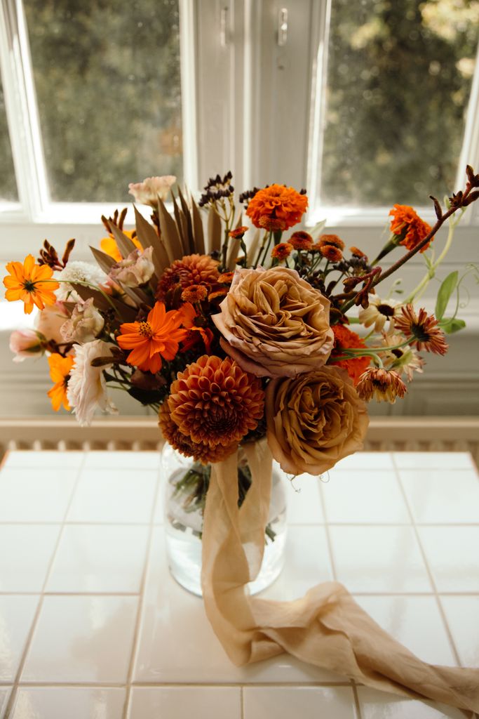 bouquet de mariee terracotta orange