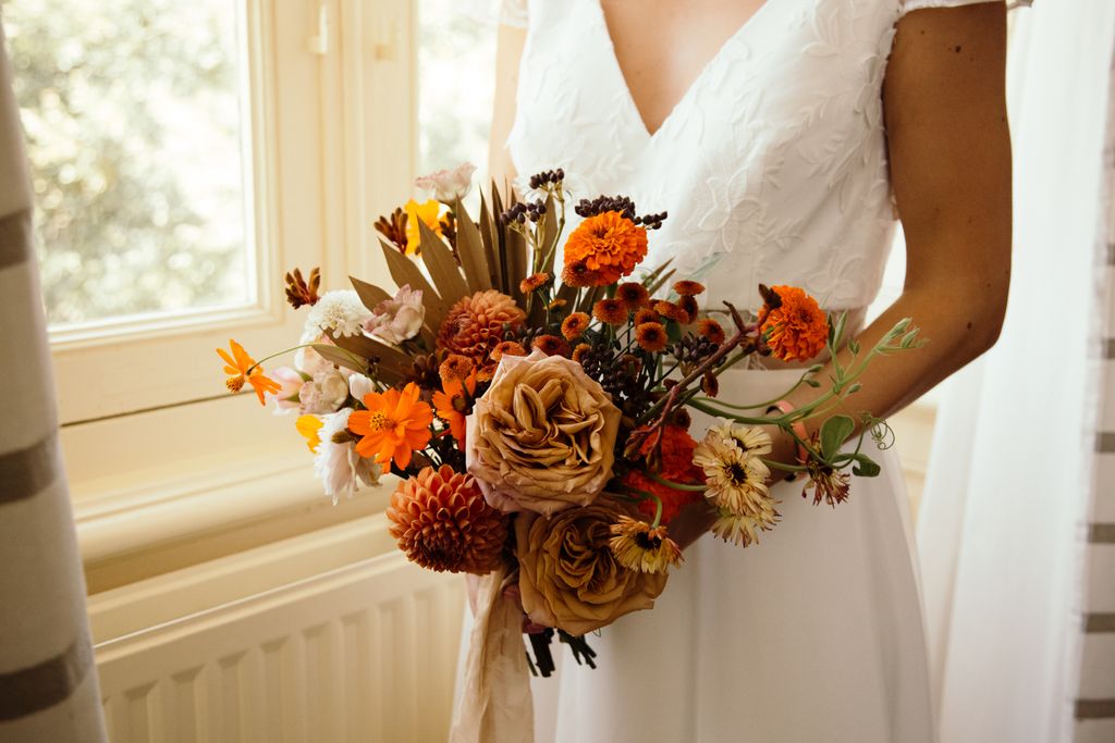 bouquet de mariee terracotta orange