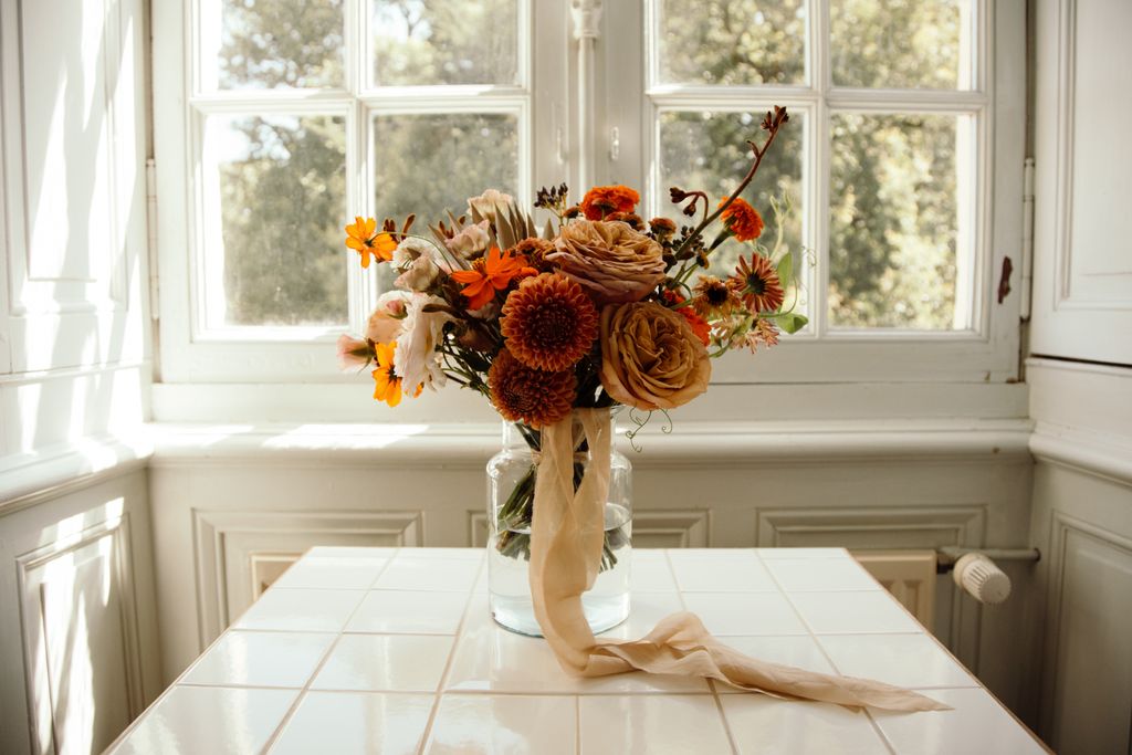 bouquet de mariee terracotta orange