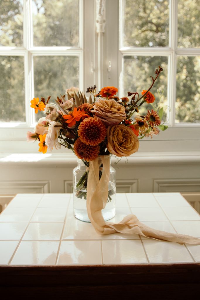 bouquet de mariee terracotta orange