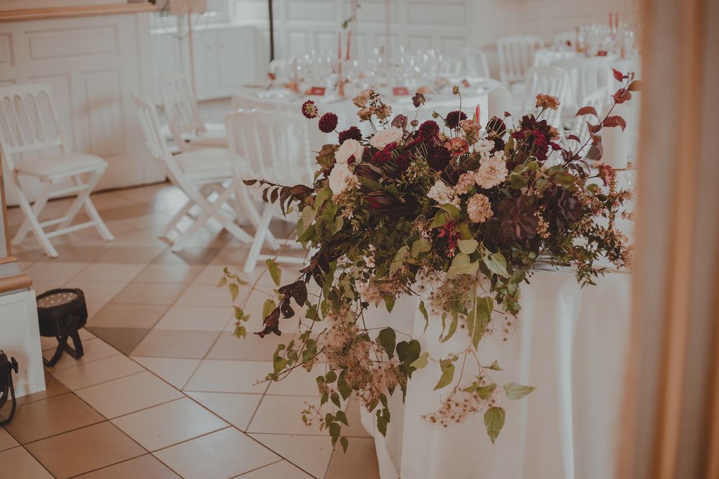 décor fleur table d'honneur