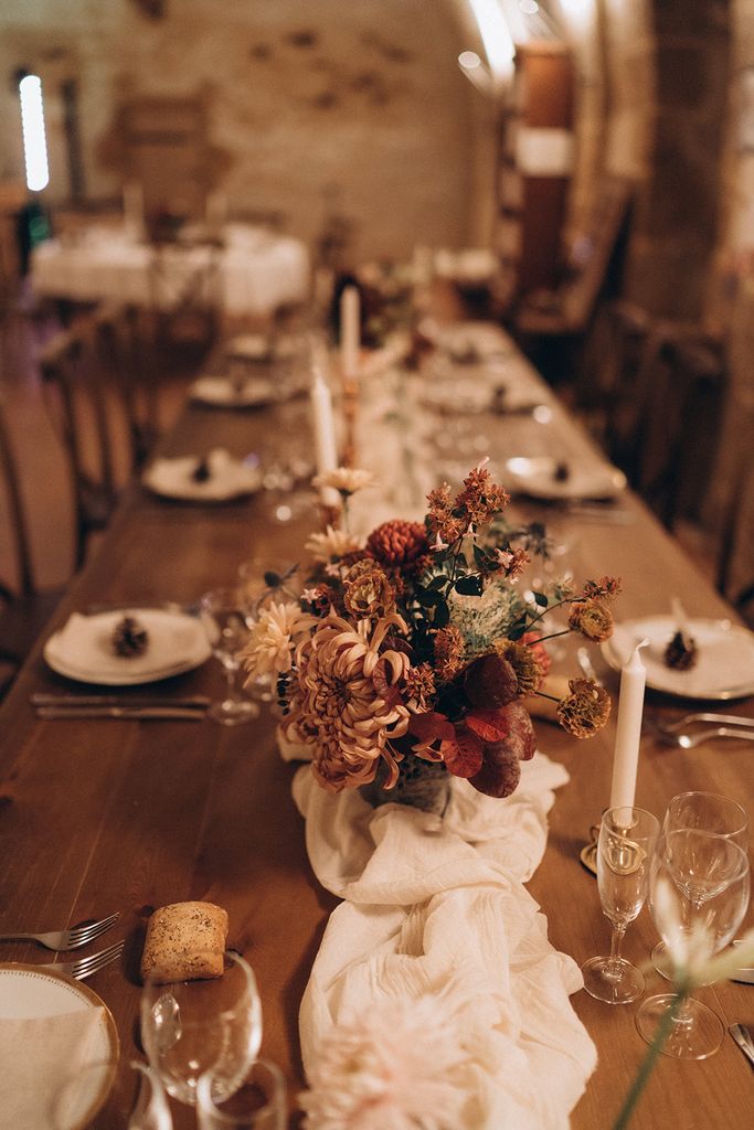 centre de table fleur mariage automne