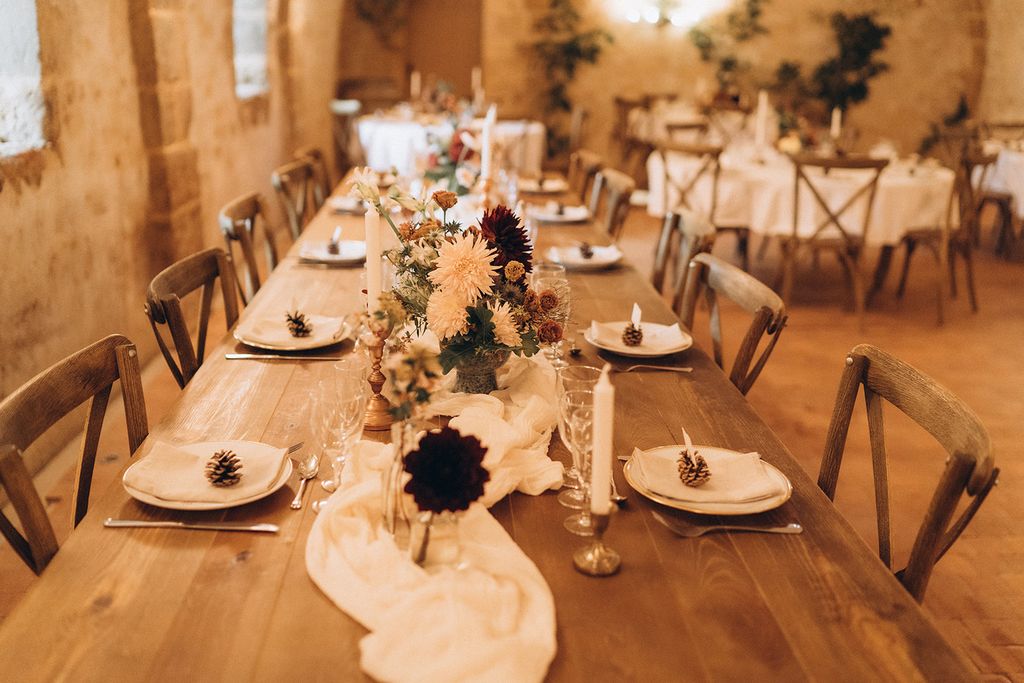 centre de table fleur mariage automne