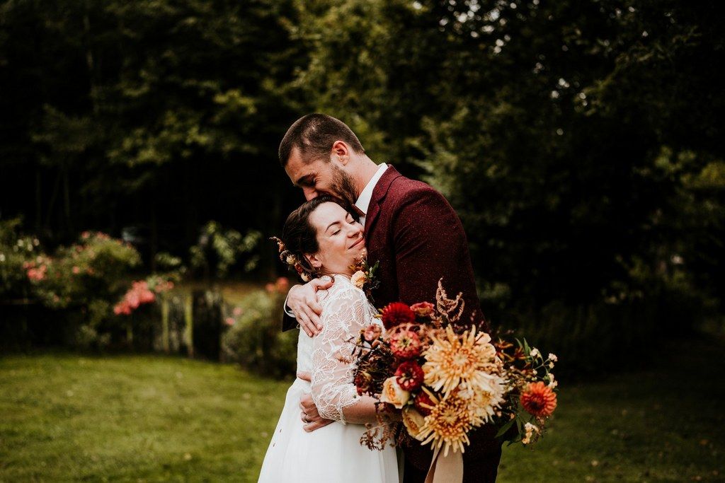 mariage automne couple